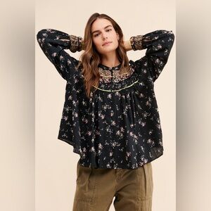 Free People Paloma Printed Blouse